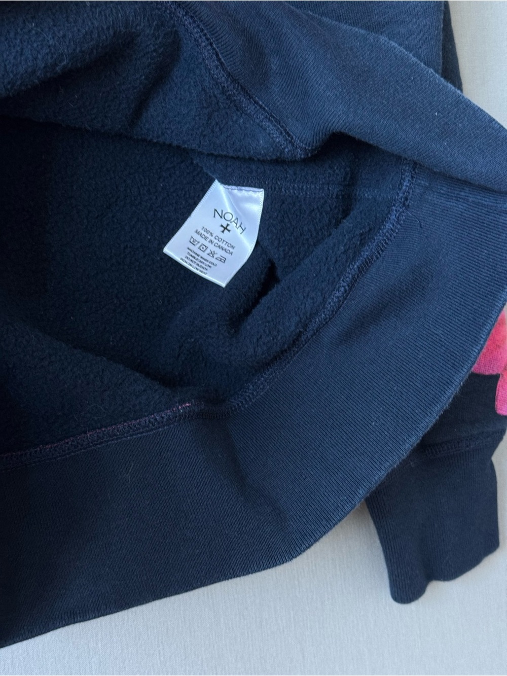 Noah x The B-52s Collaboration Hoodie - All Over Floral Print on Navy Base - S - Picture 6 of 7